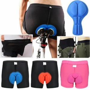 Men Ladies Cycling Underwear Gel 3D Padded Bicycle Riding Shorts Pants Black UK