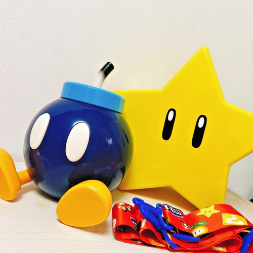 Nintendo star + bomhei Bucket Figure Popcorn Set of 2 World Limited Japan USJ