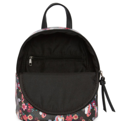 arizona unicorn mini backpack Arizona Mini Back Pack Purse Black Floral Unicorn Adjustable Straps New