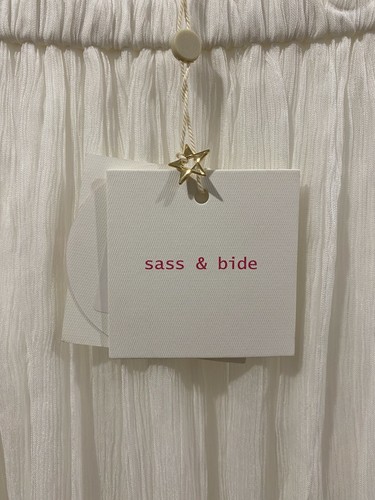 Sass & Bide Remix Wonder Relaxed Straight Maxi Skirt Ivory Size 38 - 8, RRP $450 - Picture 3 of 4