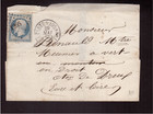 FRANCE No. 14Af OBL PC 1266 FOR DREUX 29 MAY 1855