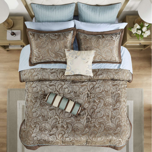 Madison Park Aubrey 12 piece Comforter Set Jacquard King - Picture 2 of 6