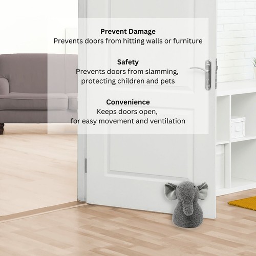 Decorative Animal Door Stop - 2.3 lb. Weighted Door Stopper for Home - Picture 41 of 56