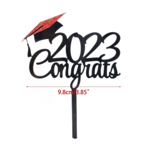 Graduation Paper Cupcake Toppers Decorative Cupcake Adorn-Cake Picks-Cake Decors - Picture 8 of 9