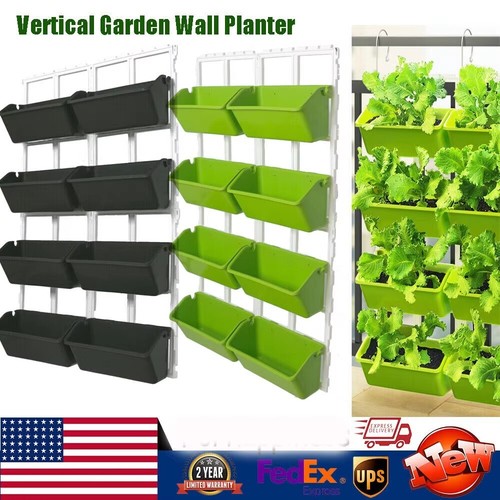 4-Tier Wall-Mounted Garden Planter - Vertical Flower Pots & Raised Bed