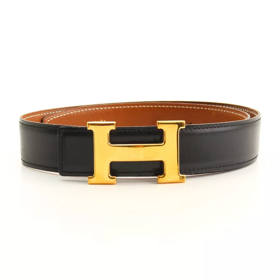 Angled Buckle Reversible Belt - Brown