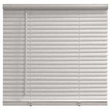 1" Cordless Vinyl Light Filtering Blinds, 1-Piece, White, 30" W x 64" L