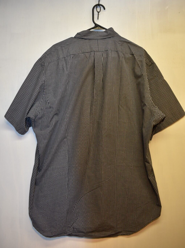 Ralph Lauren Button up Shirt Black White Plaid Short Sleeve Mens Size XL - Picture 7 of 10