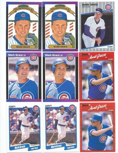 Lot of 18 Mark Grace Cards; 1988 Rookie-1998; Chicago Cubs - Picture 2 of 2