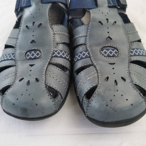 Planet Shoes PAULA Size 10 Comfort Leather Blue Walking Sandal Athletic - Picture 3 of 8
