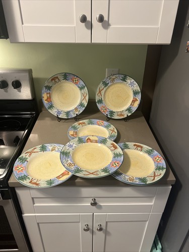 (6) Sierra Bella Ceramica 10 5/8" Dinner Plates