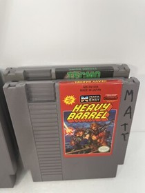 4 NES Game Lot Tecmo Bowl Heavy Barrel Spot Infiltrator Nintendo Clean & Tested