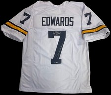 DONOVAN EDWARDS SIGNED MICHIGAN 2023 NATIONAL CHAMPIONS JERSEY BECKETT COA XL