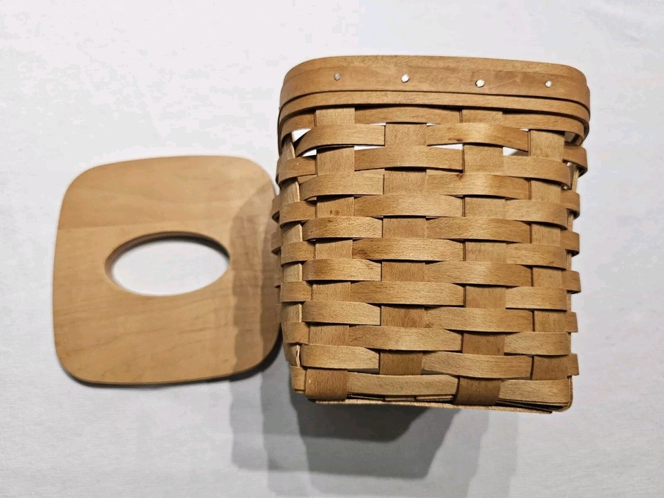 LONGABERGER 2003 Kleenex Tissue Box W/Wood Lid Signed Basket eBay