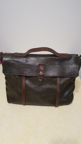 ELK Leather Briefcase / Cross Body Bag - Picture 2 of 7