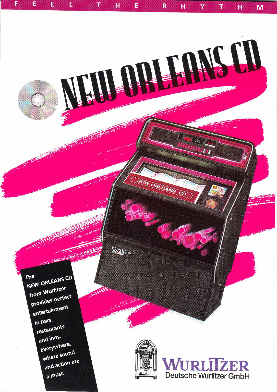 Jukebox Flyer Original WurliTzer New Orleans CD juke box jukebox Flyer Brochure BRAND ...