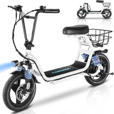 Caroma Peak 819W Electric Scooter with Seat Foldable Electric Bike for Commuting