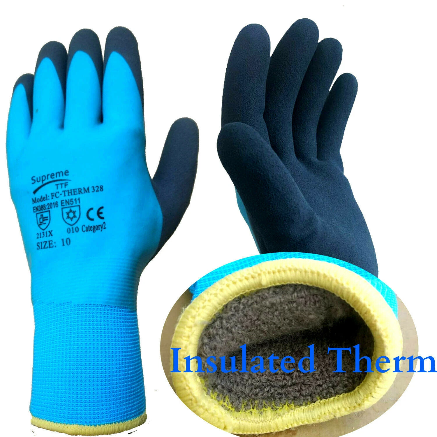 ISOLATION THERMIQUE HIVER GANTS DE TRAVAIL IMPERMÉABLES CONGÉLATEUR SÉCURITÉ FROIDE JARDIN