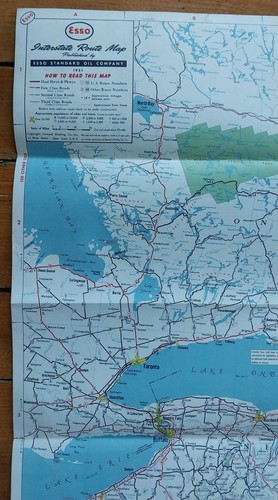 Vintage 1951 ESSO Road Map Northeast United States Travel Road Map - Picture 6 of 9