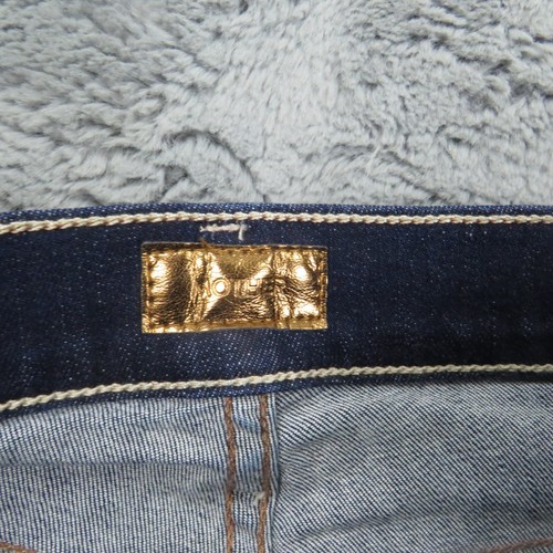 Jeans mamma donna 24 blu The Mid Rise abbagliante caviglia sfilacciato off limits elasticizzato - Foto 11 di 16