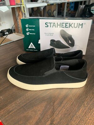Staheekum Size 11 M FLIPSIDE Black Suede Slip On Loafers New Men\'s Shoes Staheekum Size 11 M FLIPSIDE Black Suede Slip On Loafers New  main image 4