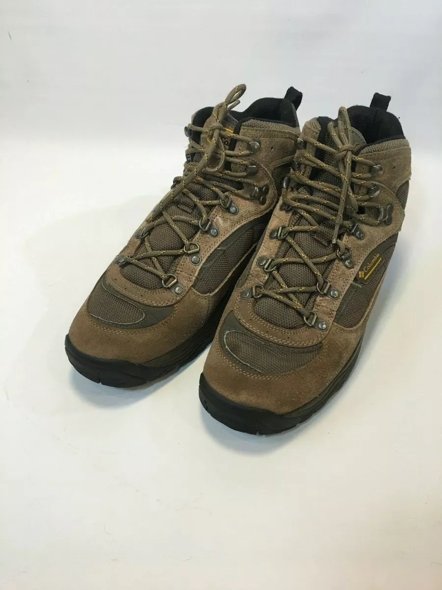 Columbia Hilltop Ridge Brown Leather Hiking Camping Boots Mens