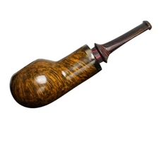 Freehand Briar Tomato Pipe Handmade Wood Tobacco Pipe Straight Cumberland Stem 