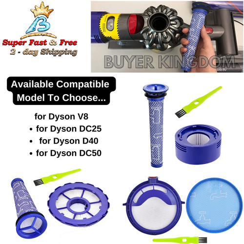 Washable Filter Kit With Cleaning Brush 