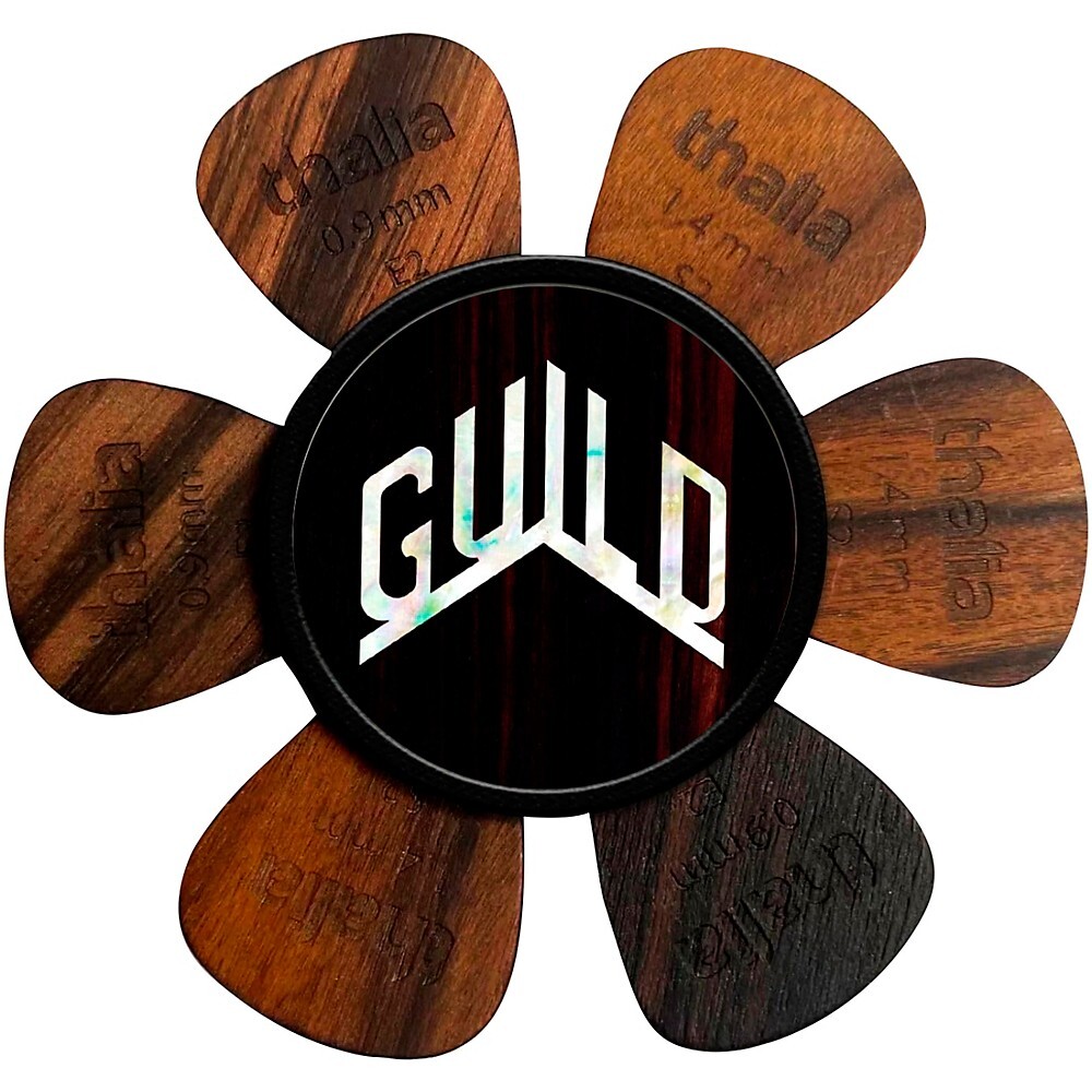 Держатель для шайбы Thalia x Guild Pick из черного дерева с перламутровым логотипом