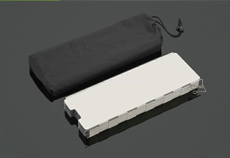 Cortavientos 16 Placas para Estufa de Camping Estufa de Gas Exterior Camping Plegable