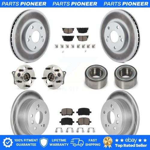 Front Rear Hub Bearing Coated Disc Brake Rotor & Pad Kit (10Pc) For Toyota Camry - Picture 1 of 5