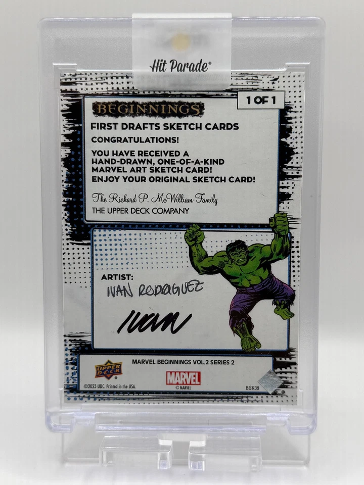 2023 Upper Deck Marvel Beginnings SCARLET WITCH Sketch by Ivan Rodriguez 1/1 - Image 2 of 2