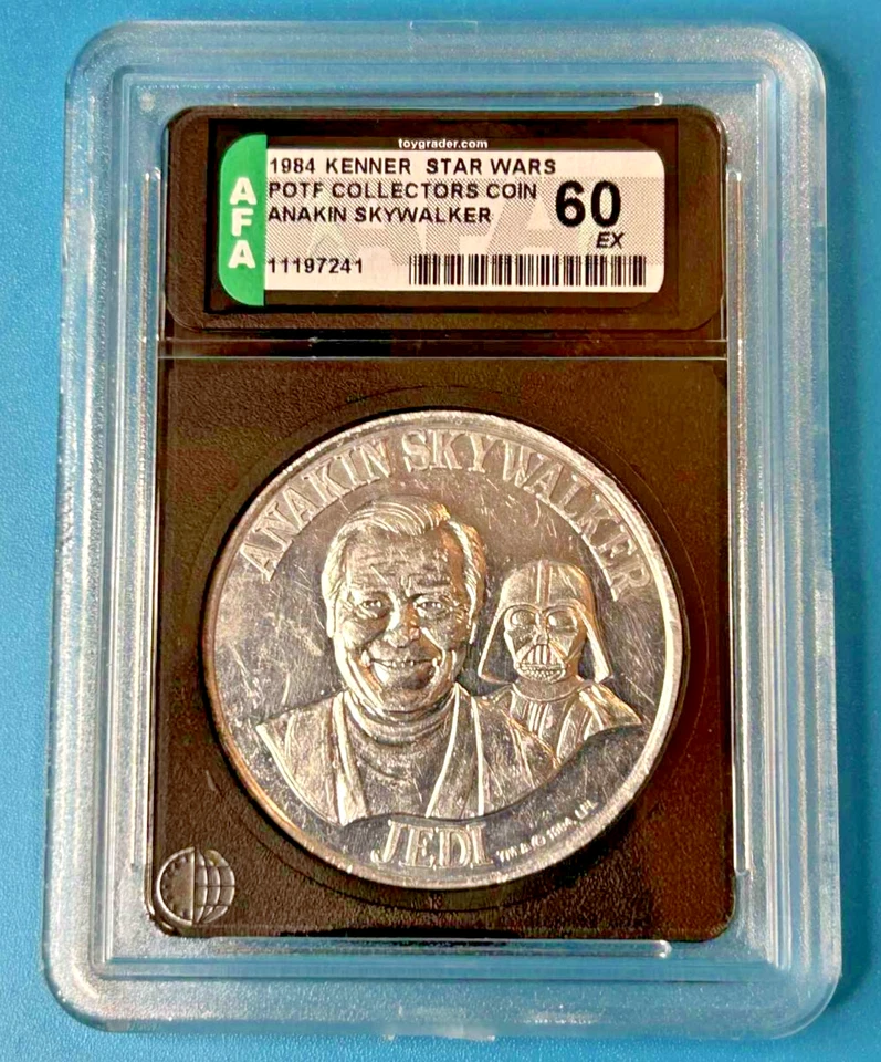 ANAKIN SKYWALKER 收藏家硬币 AFA 评级 60 星球大战 POTF 肯纳 — 第 2/3 张图片