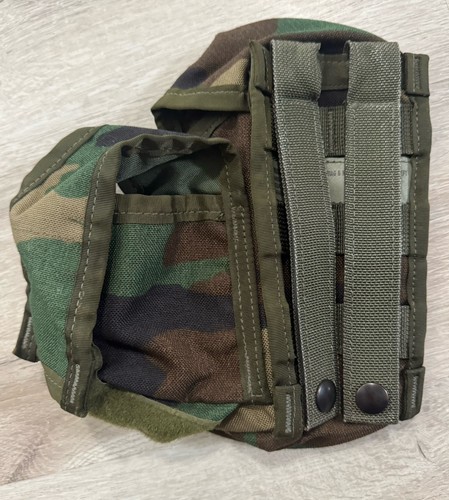 Safariland SPEAR ELCS Triple Magazine Pouch Multi Frag Pocket Woodland Left Side - Picture 4 of 6
