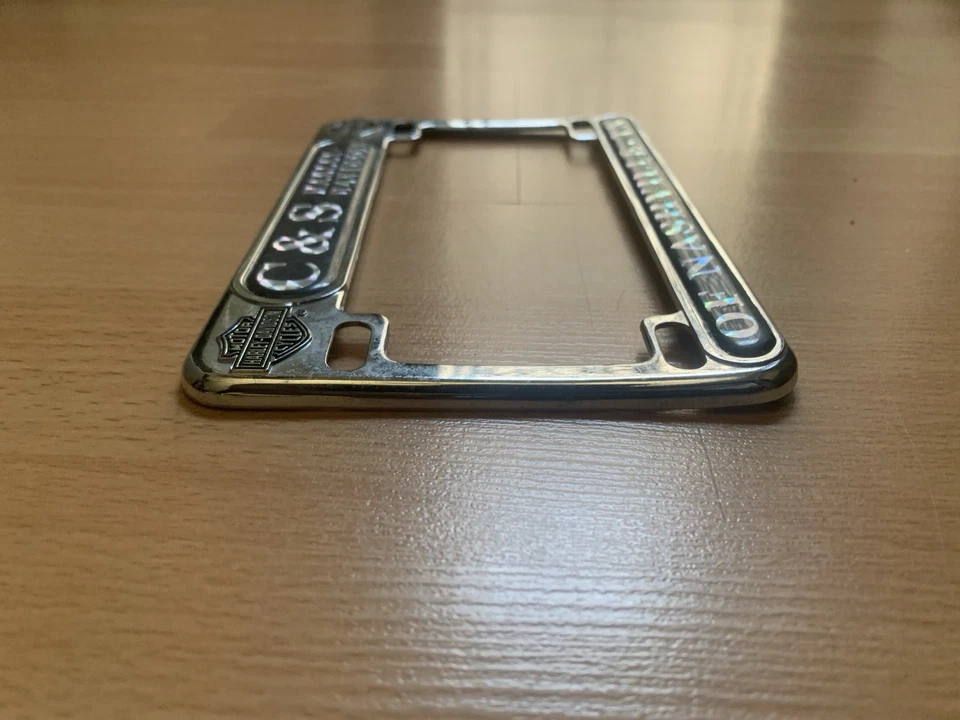 Marco retro cromado de matrícula de motocicleta Harley-Davidson C&S of Nashville TN Foto 3 de 4