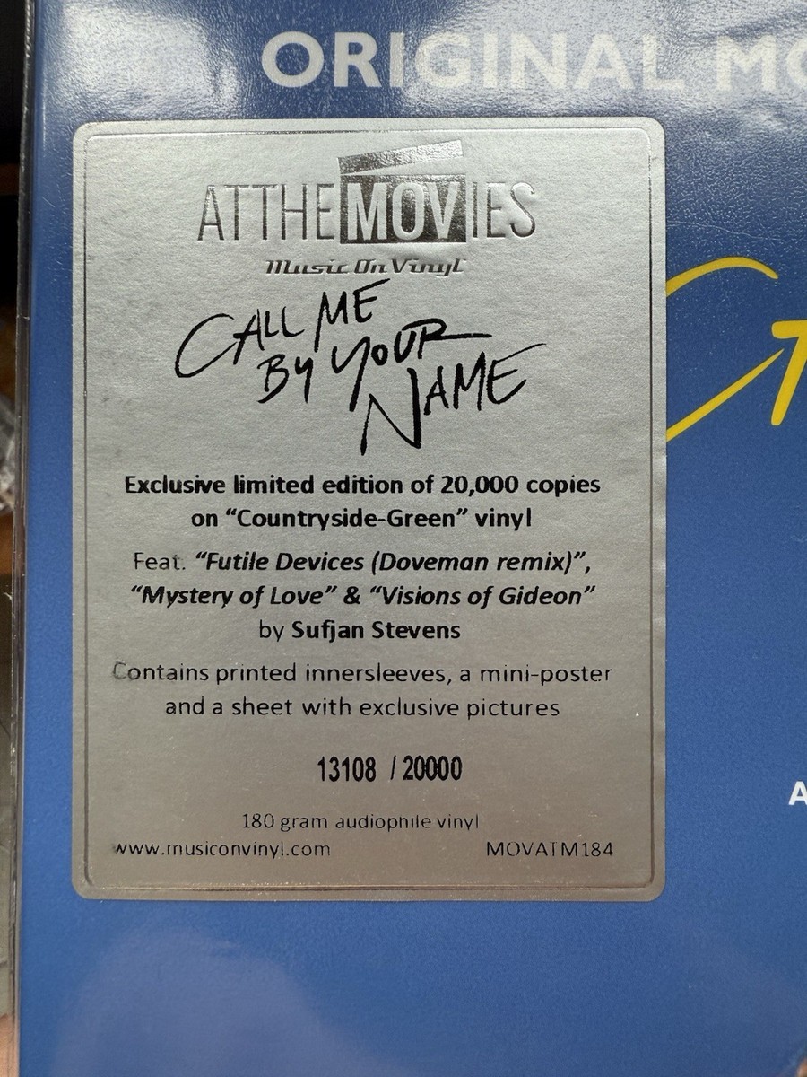 Call Me By Your Name グリーン レコード vinyl Call Me by Your
