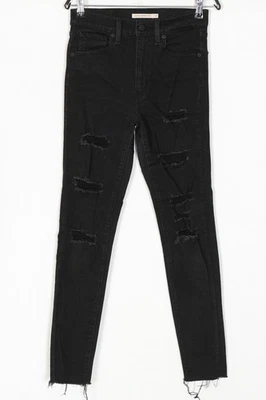 LEVI’S MILE HIGH SUPER SKINNY Jeans Damen Größe W27 L30 Distressed Raw Hem... - Bild 1 von 4