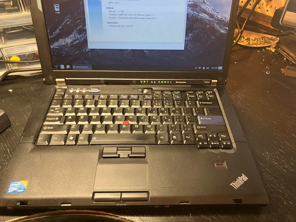 Lenovo ThinkPad T400 C2D 2.4GHz 8GB RAM 120GB SSD Libreboot Trisquel w/Battery - Image 3 of 4