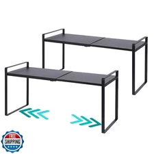 2-Pack Expandable Shelf Organizer for Kitchen Countertop, kitchen organizers 