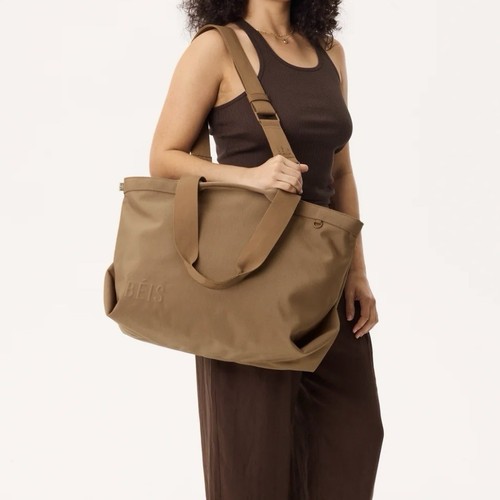 NWT BEIS The Travel Tote Camel Luggage Bag Crossbody Strap Minimalist Unisex - Picture 15 of 22