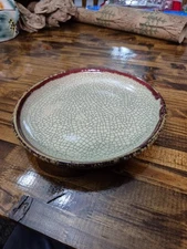 Pier 1 Crackle Collection Dinner Plate  9 1/2 Inches