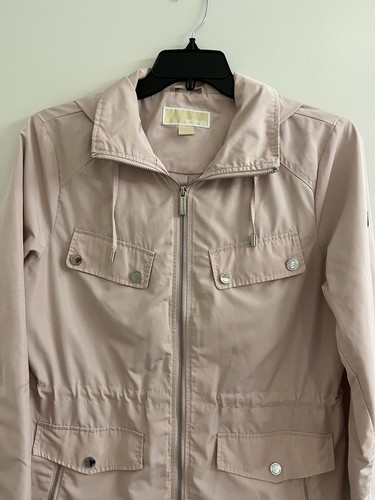 Autentica giacca Anorak Michael Kors da donna con cappuccio taglia L rosa prezzo al pubblico consigliato: $180 - Foto 3 di 8