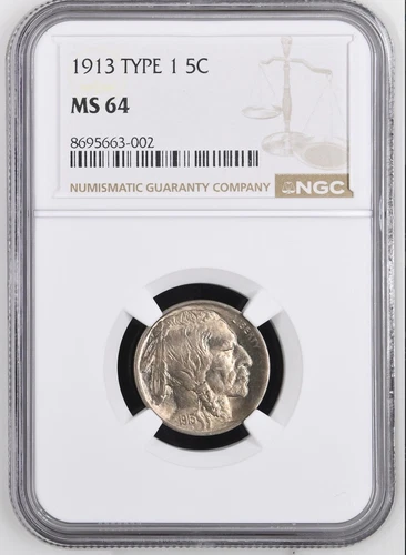 1913 TYPE 1 BUFFALO NICKEL NGC MS64 663002