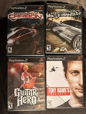 **PRICE DROP** Lot Of 4 PS 2 Cases With Manuals - NO DISK