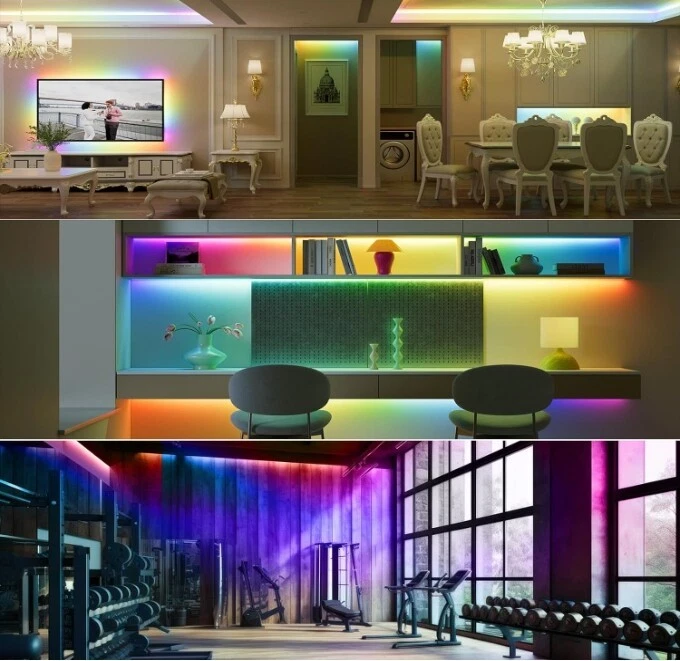 12V 24V LED Stripe RGBIC Leiste Streifen COB Band Wasserdicht IP44 Lichterkette - Bild 3 von 4