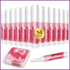 14PCS Nail Glue for Press on Nails for Nail Tips Acrylic Nail Glue Long Lasting