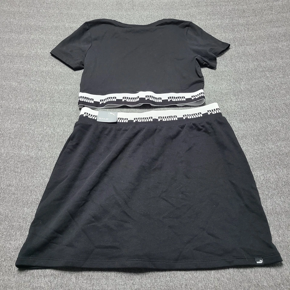 Puma Mujer Falda Traje XL Negro Cintura Elástica Elastizada Tenis Deportes Foto 2 de 4
