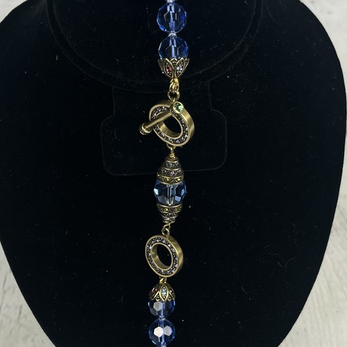 Heidi Daus Necklace Set 2 Piece Blue beads Let Me Count the Ways Convertible - Picture 6 of 18