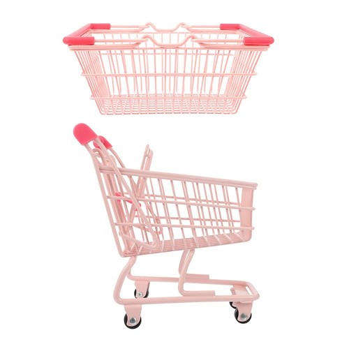 Shopping Cart & Basket for Mini Supermarket Handcart Grocery Basket Small Sto...