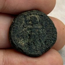Ancienne pièce de Bouddha en bronze de l'empire Kushan d'Asie centrale